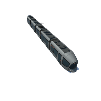 Low Poly Tram 14_Rigged